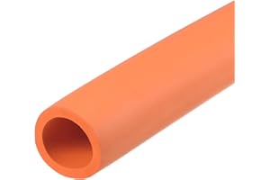 sourcing map Tubo in schiuma per supporto per impugnatura, diametro interno 33 mm, diametro esterno 45 mm, lunghezza 1 m, arancione