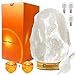 Produktbild Omonic sehr seltenes Weiß Himalaya-Salz-Lampe mit Dimmknopf - komplett natürlich und handgefertigt mit Premium-Bambus-Basis mit 1 Salz-Nachtlicht 2er Set Salzkerzenhalter, Cloe(8-11lbs) 220.00volts