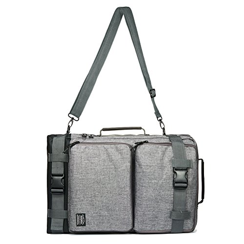Kaukko Classic Canvas Backpack with 2 Side Pockets, College School Laptop Bookbag, Satchel, Hiking Bag, Fit 15.6″ Laptop, Straps Reinforced - 3