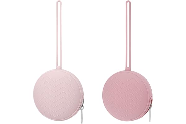 2 pochettes à tétines en silicone sans BPA - Boîte de rangement étanche pour sucettes bébé