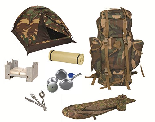 AOS-Outdoor Festival Open Air Biwak Set Survival Set Komplettset Woodland