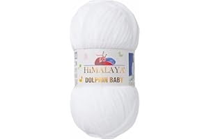 GENERIC Strickfein Himalaya Dolphin Baby Wolle Garn Baumwolle Strickwolle zum Stricken häkeln (80301 Weiss)
