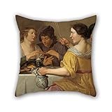 beautifulseason Ölgemälde Jan Van Bijlert – Ziehen der Breze Überwurf Kissen 40,6 x 40,6 cm/40 von 40 cm Beste Wahl für Limo Home Lounge Mutter Festival Play Zimmer mit 2 Seiten