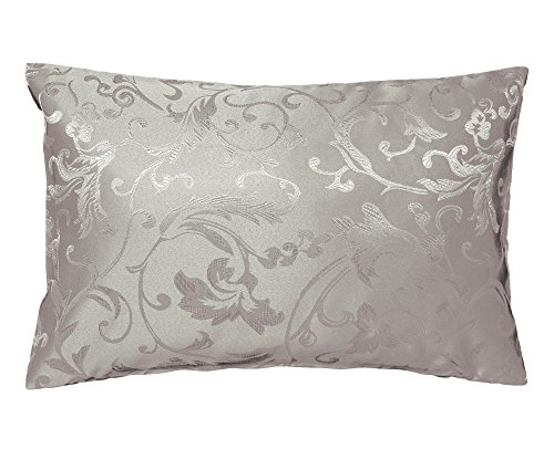 Jacquard Kissenhülle in Ranken-Design 40×40 50×50 40×60 cm mit FARBWAHL (ca. 40 x 60 cm Perlmutt) - 2
