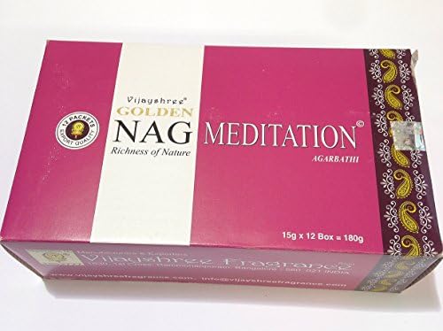 Nag Meditation Incense Pack of 12 Boxes 180 Sticks Quality