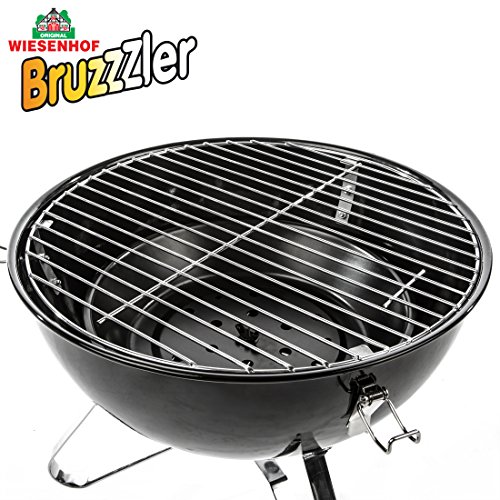 Bruzzzler tragbarer Kugelgrill – Picknickgrill für Holzkohle - 2