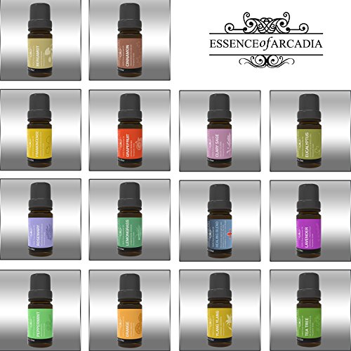 Top 14 LUXUS 100 % Pure Aromatherapie Ätherische Öle Top 14 Set (10 ml), zur therapeutischen Anwendung + KOSTENLOSES Rezept-Heft - 3