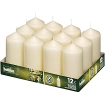 Bolsius Ivory Pillar Candle - Paraffin Wax, 6x6x8 Cm, 22 Hour Burn Time, Subtle Scent - View #9