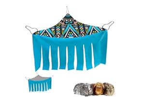 GINISWEETY Angolo Nascondi per Porcellino d'India Piccolo Animale Amaca Cage Accessori Giocattolo per Porcellino d'India Chinchilla Riccio Ratto Nano Coniglietto. Blu