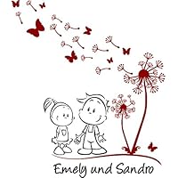 Baby/Kinder (Autoaufkleber/Wand o. Türtattoo) ***Geschwister - Motiv 05*** (mit eigenem Wunschtext, Farb.- Größen und Schriftauswahl)