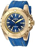 INVICTA PRO Diver Herren-Armbanduhr Armband Kunststoff BLAU Quarz ANALOG 23736