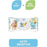 Uni Baby Aktif Sensitive Bebek Islak Mendil 24+ Ay 12x90 Adet