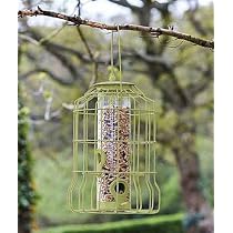 Mangiatoia Per Uccelli Garden Mile Anti Scoiattolo: In Metallo, Per Semi E Palline Di Grasso, 15x11,5 Cm