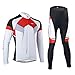 Lixada Frühling/Herbst Männer Radfahren Kleidung Set Fahrrad Anzug Outdoor Langarmtrikot+ Hose Atmungsaktiv Schnell Trocken