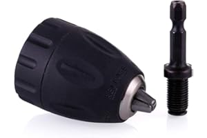 FANMURAN Mandrino Autoserrante 0.8-10mm Punte Mandrino Trapano per Avvitatore Drill Chuck Mandrino a Chiusura Rapida con Codolo Esagonale