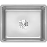 Crauf Ven&uuml;s 3049 Kompakt Tek G&ouml;zl&uuml; Mutfak Evyesi 304 Paslanmaz &Ccedil;elik 49x44 cm Platinum Stain İnox