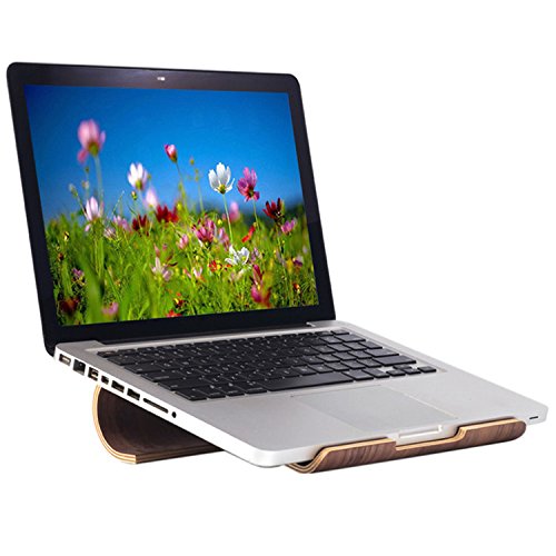 First2savvv MT-BJPB-01 Universelle Notebookständer Elegante Laptop Halter Holz Laptop Kühlung Cooling Stand Haltewinkel Sockel für MacBook Air / Pro Retina PC Notebook - 2