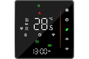 GOCK Termostato WiFi per Caldaia a Gas,Termostato intelligente Touch Button Retroilluminato Programmabile Funziona con Alexa e Telefono APP