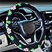 Produktbild LCYCN-Steering Wheel Cover Universal Auto Lenkradhülle Atmungsaktiv Anti Rutsch, Automobilfrauen-Netter Auto-Lenkrad-Abdeckungs-Flanellgewebe-Rad-Hülsen-Schutz blüht neues 38CM / 15in