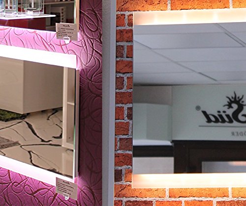 Bricode Süd Badezimmerspiegel Persis II (A) in verschiedenen Größen. Badspiegel mit LED Beleuchtung (kaltweiß, 50cm x 75cm (bxh)) - 3