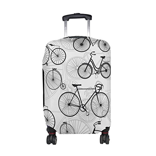 Preisvergleich Produktbild COOSUN Fahrrad-Muster-Druck-Reise-Gepäck-Sc... Waschbar Spandex Gepäck Koffer Cover - Passend für 18-32 Zoll M 23-26 in Mehrfarben