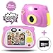 Produktbild 2019 Neue WiFi Kinder Mini Kamera, niedliche Dual-Kamera 12MP FHD1080P, wiederaufladbarer Digital Action Kinderkamera Camcorder, 10X Digitalzoom, 2.0 '' LCD-Bildschirm, Blitzlicht, 32GB Speicherkarte