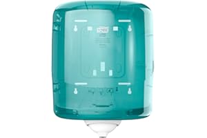 Tork Reflex Unique Feuille Turquoise Distributeur à Dévidage Central 473180 Blanc/Turquoise