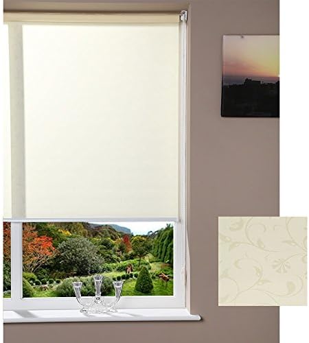 Luxury Transparent Window Roller Blind - Pale Yellow / Sand 100x150cm