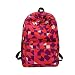 Produktbild Tchin Rucksack Canvas Farbe Harajuku Stil multifunktionale Mode Outdoor-Reisetasche mit großer Kapazität (Farbe : Rot)
