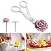 Produktbild Spritzbeutel HKFV 1 Satz Piping Blume Schere + Nagelglasur Backen Kuchen Dekorieren Cupcake Pastry Tool Verzierungsnagel aus rostfreiem Stahl + dekorierende Blumenschere Dekorationswerkzeuge