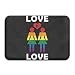 Produktbild Door Mat Indoor Doormat Love is Love Gay & Lesbian Pride Front Door Mats Rug Personalized Mat for Bathroom Kitchen Bedroom Entryway Floor Mats,Non-Slip Rubber,15.7"x23.6"