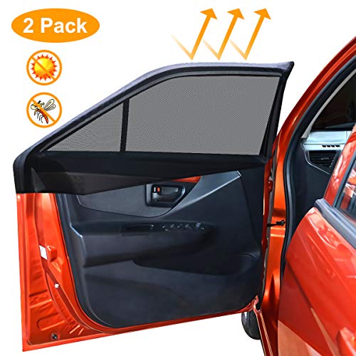 Tospanic Parasol Ventana de Coche, (L) Parasol de Coche Transpirable Malla Cubre Ventanas traseras Máxima Protección UV para bebé, Niños, Perros y Niños