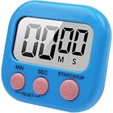 Houdian B&uuml;y&uuml;k LCD Ekran Dijital Pişirme Zamanlayıcı Mutfak Zamanlayıcı Geri Sayım ve Kronometre ile. Yemek pişirme, Fitness, 