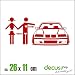Produktbild CAR LOVE BMW E36 XL 1623 // Sticker OEM JDM Style Aufkleber (Rot)