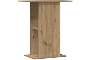 vidaXL aquarium stand - fish tank table with storage shelves - engineered wood - artisan oak 36x60.5x72.5 cm - modern home furniture