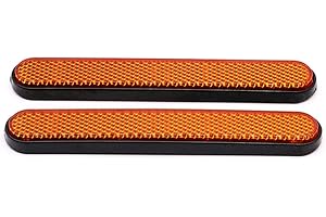 ‎RILOER Riloer 2PCS ABS Motorrad-Frontgabel Reflektoren Lichter für H-Arley S-Portster 883 1200 x48 2004-2018, Motorbike Night Fender Lower Slider Reflektoren, Gelb, Gelb