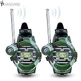 Kinder Walkie Talkies Uhr Walky Talky Set Camo Outdoor Armee Spielzeug 150 Meter Long Range Two Way Radios für Kinder Geschenke Camouflage Watch 7 in 1 (2 PACK)