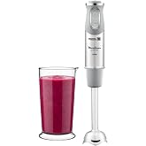 Moulinex QuickChef 1000W 10-Speed Hand Blender with Measuring Cup, Splash Protection, Non-Slip Handle, High Power and Adjusta