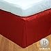 RoyalLinens UK King 400TC 100% Egyptian Cotton Burgundy Solid Elegant Finish 1PCs Box Pleated Bedskirt Solid (Drop Length: 16 inches)