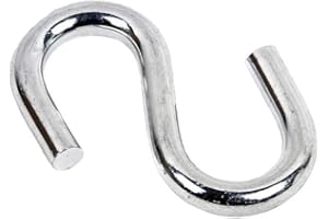 DOJA BARCELONA DOJA INDUSTRIEL | Crochets en S | M4 | Lot de 100 | Acier zingué | Crochets de suspension | Crochets de suspension | Pour Armoires Chambre Organisateur Cuisine, Salle de bain, Ustensiles de Cuisine