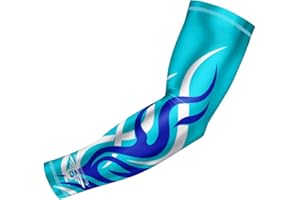 Bucwild Sports Flame Fire Kompressions-Armstulpe für Jugendliche, Kinder und Erwachsene