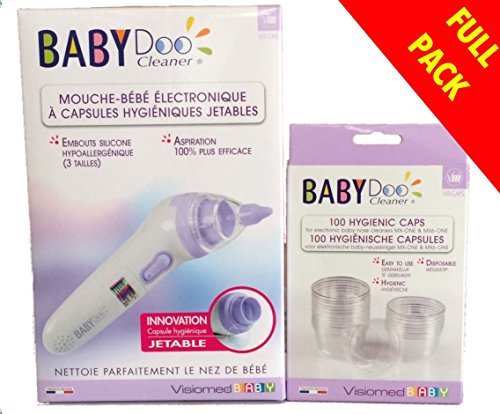 Visiomed - BABYDOO Cleaner Electronic Baby Nose Cleaner MX ONE + BABYDOO Cleaner 100 Hygiénic Caps