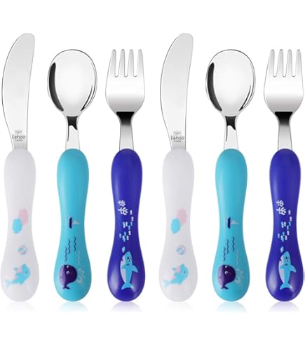 9 Pièces Couverts En Inox Enfant, Couverts Enfant Inox, Couverts Pour