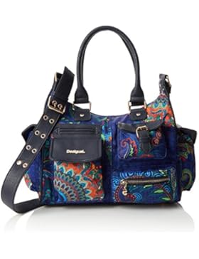 Desigual Damen Bols_london Medium Atenas. 5000. U Umhängetasche, Blau (Navy), 12x25.40x32 cm