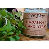Cozy Glow Bergamotte & Ylang-Ylang Soja Kerze Jar - 35 + Stunden Burning Time