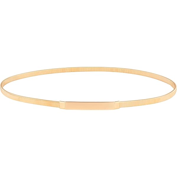 iShine cinture da donna eleganti Donna Cintura Elastica Metallo Foglie