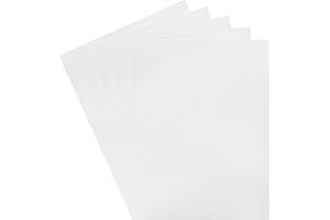 CUIDAKJ 5 Piezas Fieltro para Manualidades de 1mm,20 x 30 cm Tela de Fieltro no Tejido para Hacer Manualidades Patchwork Costura DIY Decoración Infantil y Proyectos (Blanco)