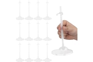 Milisten 12 Stück Puppenständer Transparent Puppenständer Kunststoff Puppen Displayhalter Klar Actionfiguren Puppenzubehör