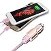 Produktbild ONX3 (Rose Gold) Quick Charge Dual Port USB Full Metal Car Charger With LED Indicator 3.1A 24W Safety Hammer & 1 Metre Type-C Nylon Braded Data Cable For LeEco Le Max 2