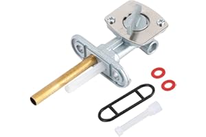 Benzinhahn-Schalterventil,Duokon Petcock Brenngastank-Schaltventil für YFZ350 YFM660 Grizzly ATV 1987-2006 2002-2008 (Silberweiß)